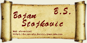 Bojan Stojković vizit kartica